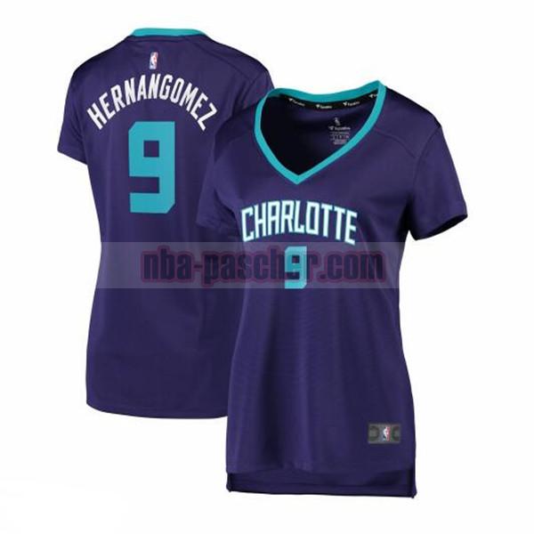Maillot Charlotte Hornets Femme Willy Hernangomez 9 statement edition Pourpre