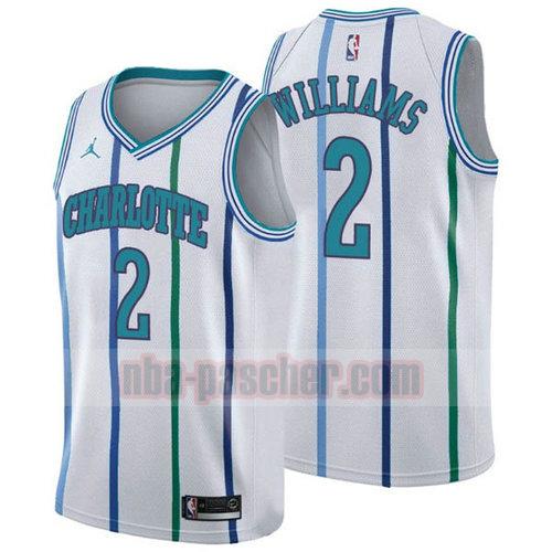 Maillot Charlotte Hornets Homme Marvin Williams 2 retro blanc