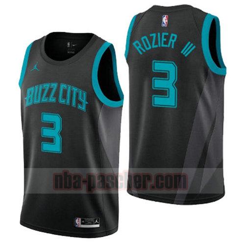 Maillot Charlotte Hornets Homme Terry Rozier 3 2020 Noir