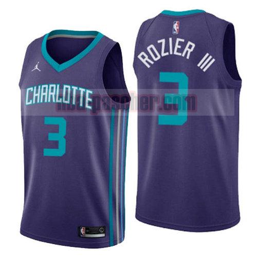 Maillot Charlotte Hornets Homme Terry Rozier 3 2020 pourpre