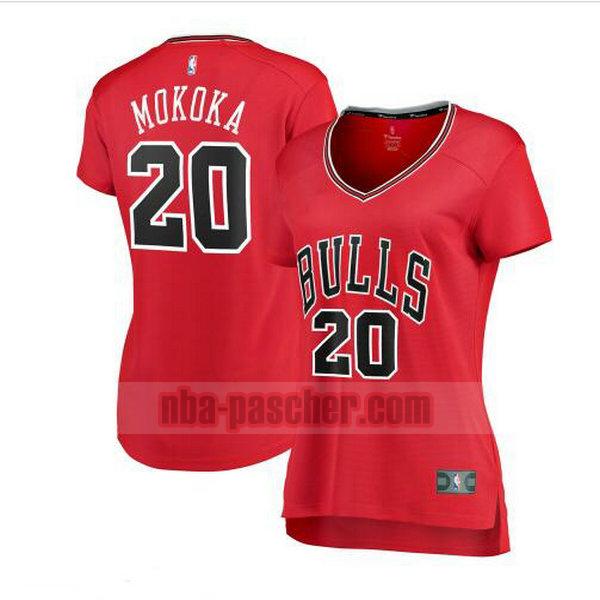 Maillot Chicago Bulls Femme Adam Mokoka 20 icon edition Rouge