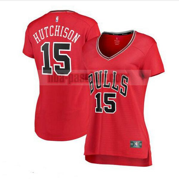 Maillot Chicago Bulls Femme Chandler Hutchison 15 icon edition Rouge