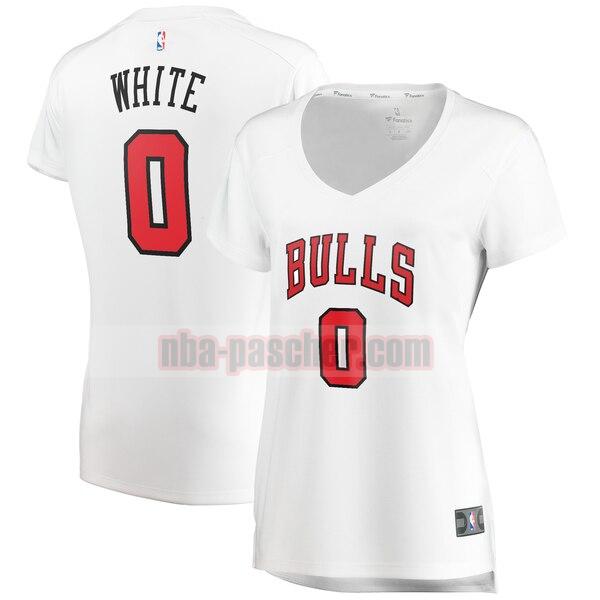 Maillot Chicago Bulls Femme Coby White 0 association edition Blanc