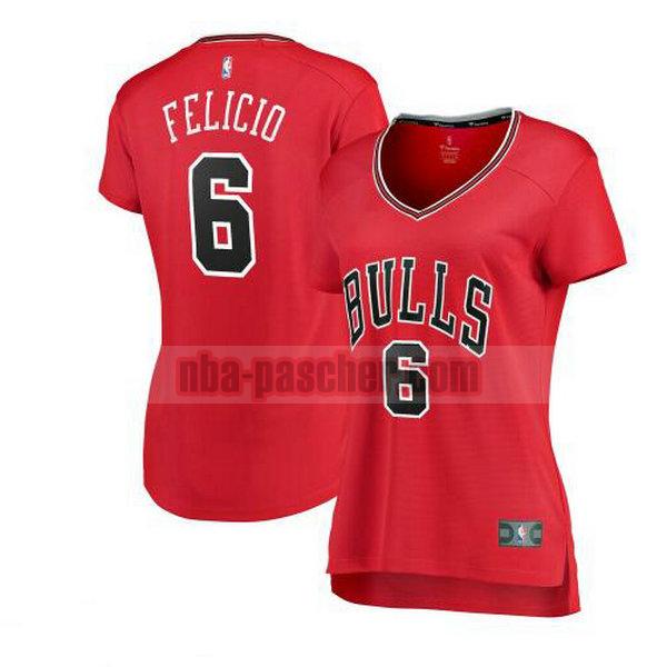 Maillot Chicago Bulls Femme Cristiano Felicio 6 icon edition Rouge