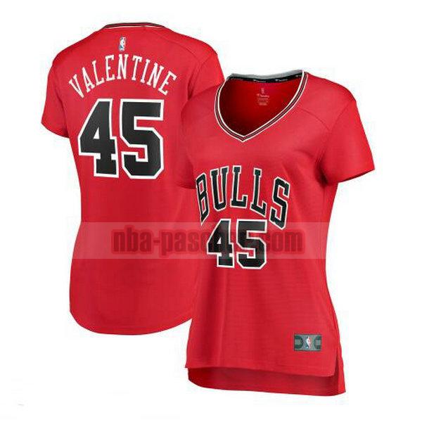 Maillot Chicago Bulls Femme Denzel Valentine 45 icon edition Rouge