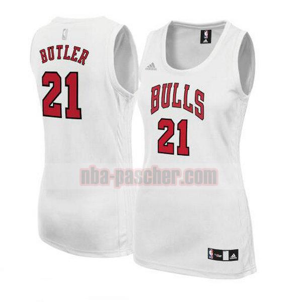Maillot Chicago Bulls Femme Jimmy Butler 21 Réplique Blanc