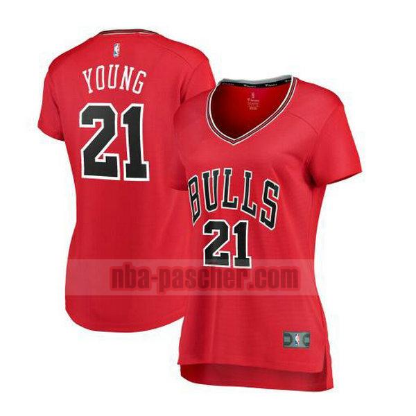 Maillot Chicago Bulls Femme Thaddeus Young 21 icon edition Rouge