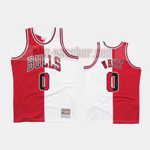 Maillot Chicago Bulls Homme Coby White 0 1997-98 divisé Two-Tone Rouge