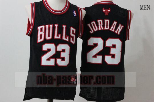 Maillot Chicago Bulls Homme Michael Jordan 23 Basketball Noir