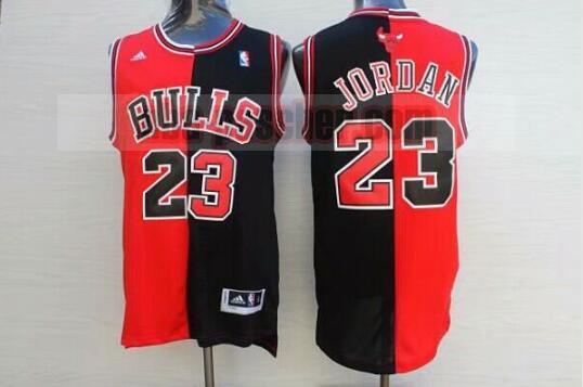 Maillot Chicago Bulls Homme Michael Jordan 23 Basketball Noir Rouge