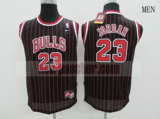 Maillot Chicago Bulls Homme Michael Jordan 23 Basketball Stripe Rouge