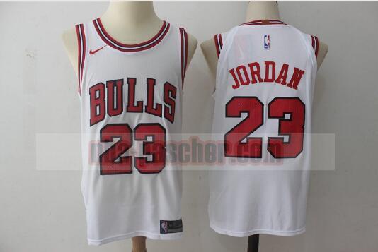 Maillot Chicago Bulls Homme Michael Jordan 23 Basketball pas cher Blanc