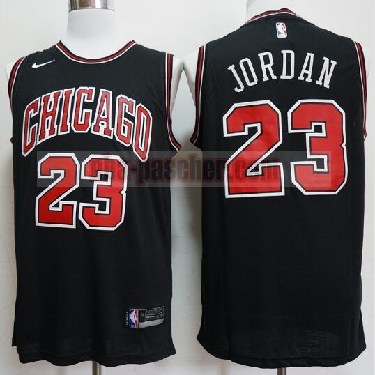 Maillot Chicago Bulls Homme Michael Jordan 23 Basketball pas cher Noir