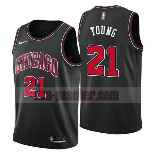 Maillot Chicago Bulls Homme Thaddeus Young 21 nike Noir