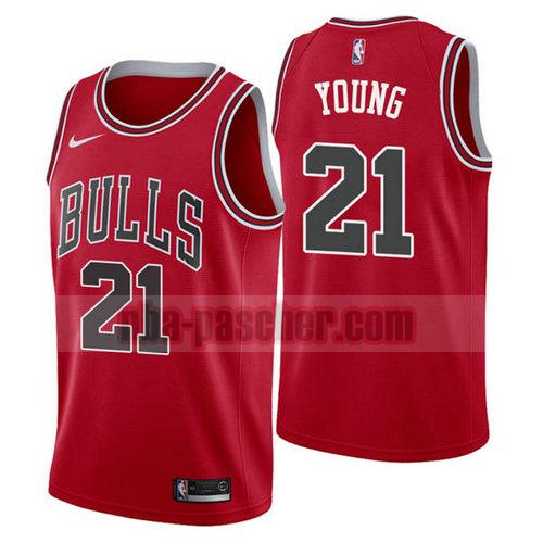 Maillot Chicago Bulls Homme Thaddeus Young 21 nike Rouge