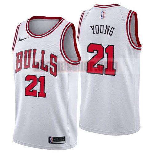 Maillot Chicago Bulls Homme Thaddeus Young 21 nike blanc