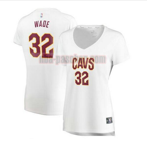 Maillot Cleveland Cavaliers Femme Dean Wade 32 association edition Blanc
