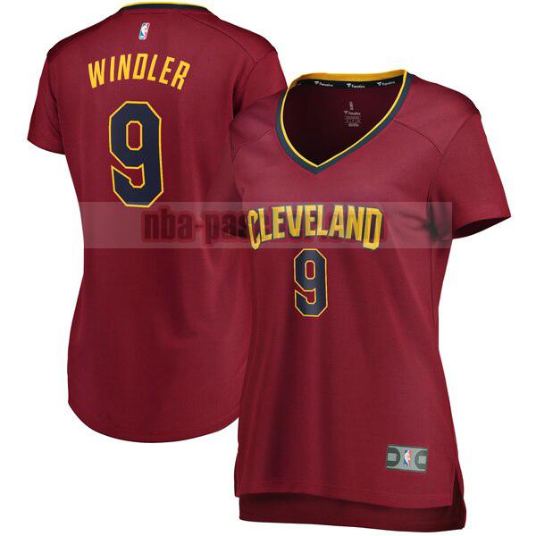Maillot Cleveland Cavaliers Femme Dylan Windler 9 icon edition Rouge
