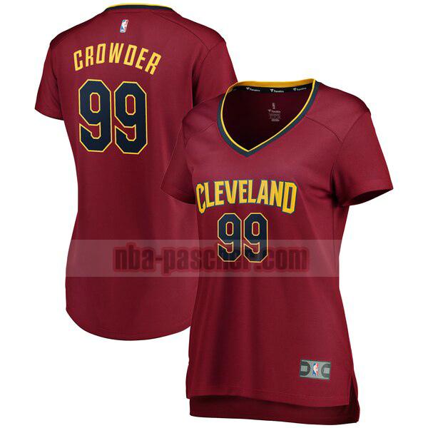 Maillot Cleveland Cavaliers Femme Jae Crowder 99 icon edition Rouge