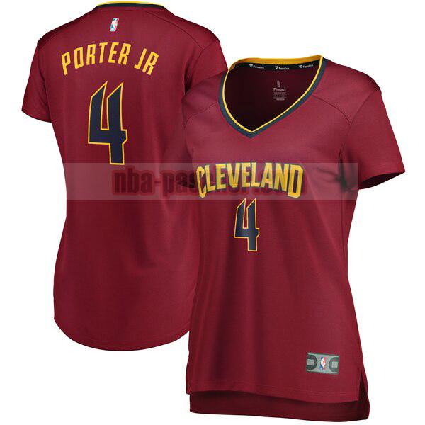 Maillot Cleveland Cavaliers Femme Kevin Porter Jr. 4 icon edition Rouge