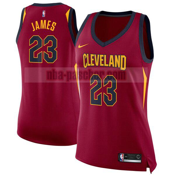 Maillot Cleveland Cavaliers Femme LeBron James 23 icon edition Rouge