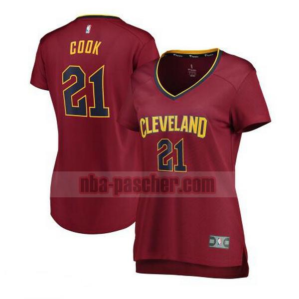 Maillot Cleveland Cavaliers Femme Tyler Cook 21 icon edition Rouge