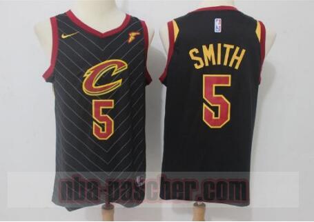 Maillot Cleveland Cavaliers Homme JR Smith Stitched 5 Basketball cousu Noir