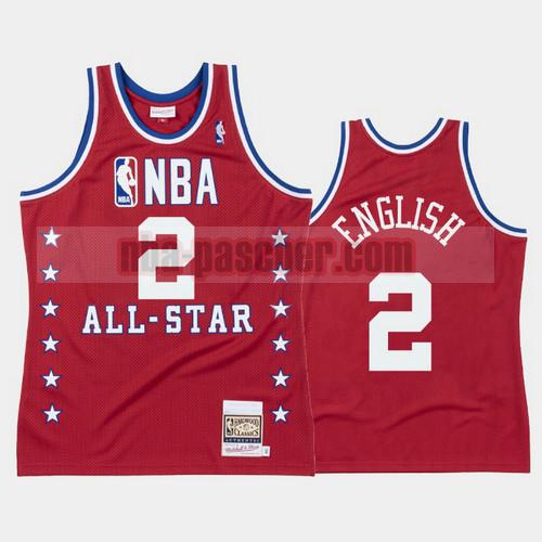 Maillot Denver Nuggets Homme Alex English 2 All Star 1988 Rouge