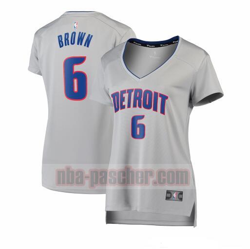 Maillot Detroit Pistons Femme Bruce Brown 6 statement edition Gris