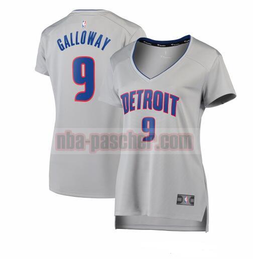 Maillot Detroit Pistons Femme Langston Galloway 9 statement edition Gris