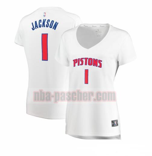 Maillot Detroit Pistons Femme Reggie Jackson 1 association edition Blanc