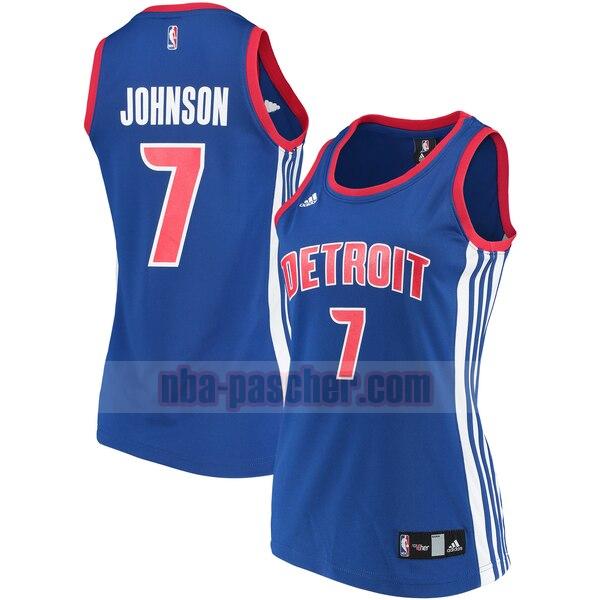 Maillot Detroit Pistons Femme Stanley Johnson 7 Réplique Bleu