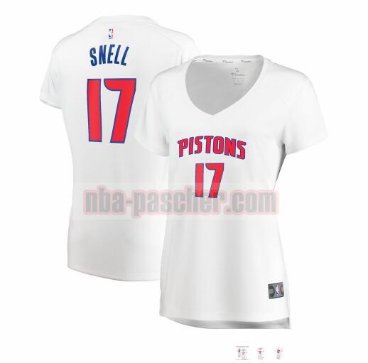 Maillot Detroit Pistons Femme Tony Snell 17 association edition Blanc