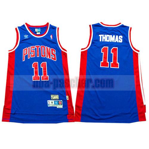 Maillot Detroit Pistons Homme Isiah Thomas 11 retro Bleu