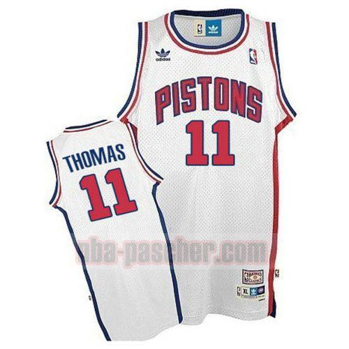 Maillot Detroit Pistons Homme Isiah Thomas 11 retro White