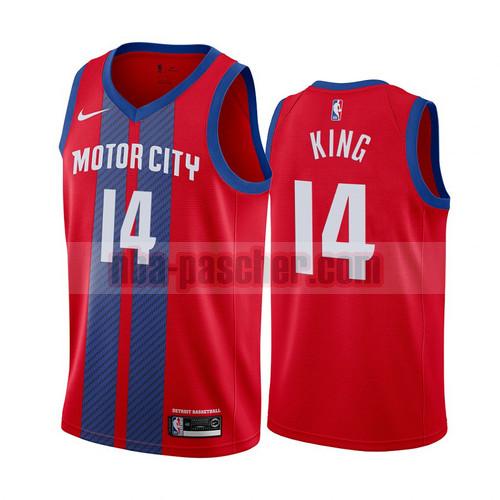 Maillot Detroit Pistons Homme Louis King 14 Édition City 2019-2020 Rouge