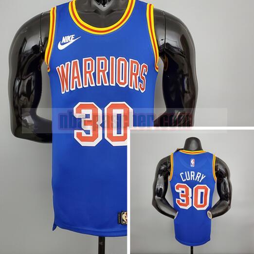 Maillot Golden State Warriors Homme Curry 30 75 aniversario Bleu