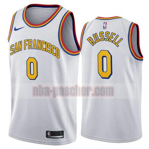 Maillot Golden State Warriors Homme D'Angelo Russell 0 2020 blanc