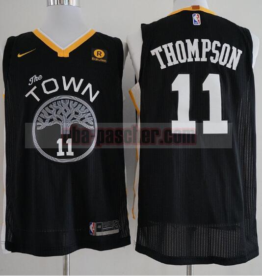 Maillot Golden State Warriors Homme Klay Thompson 11 Basketball Noir