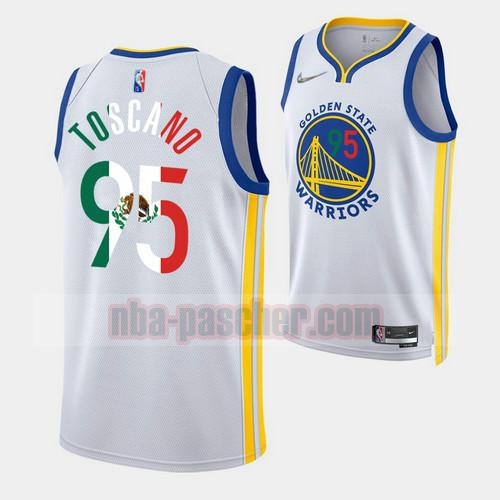 Maillot Golden State Warriors Homme juan toscano anderson 95 2022 mexico edition Blanc