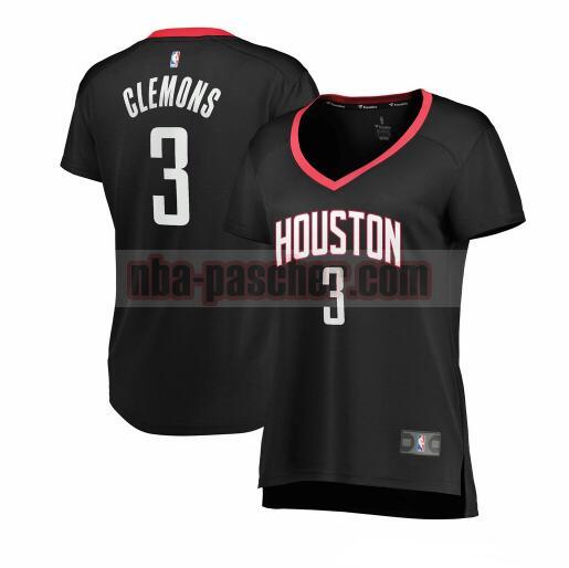 Maillot Houston Rockets Femme Chris Clemons 3 statement edition Noir