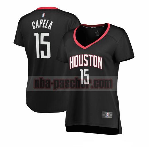 Maillot Houston Rockets Femme Clint Capela 15 statement edition Noir