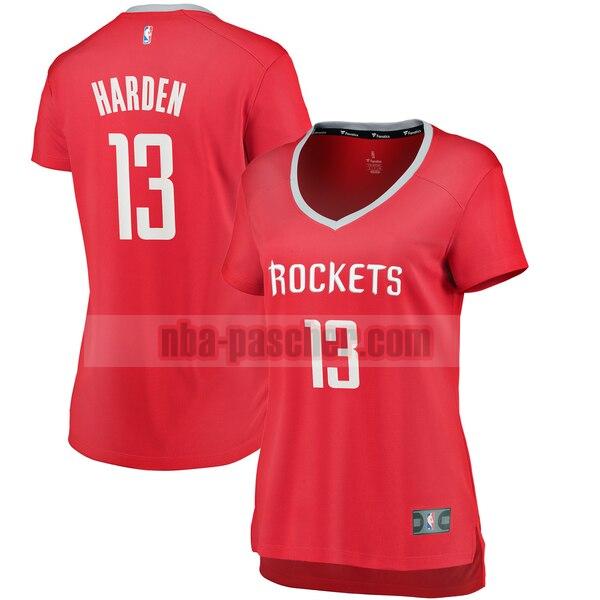 Maillot Houston Rockets Femme James Harden 13 iconique Rouge