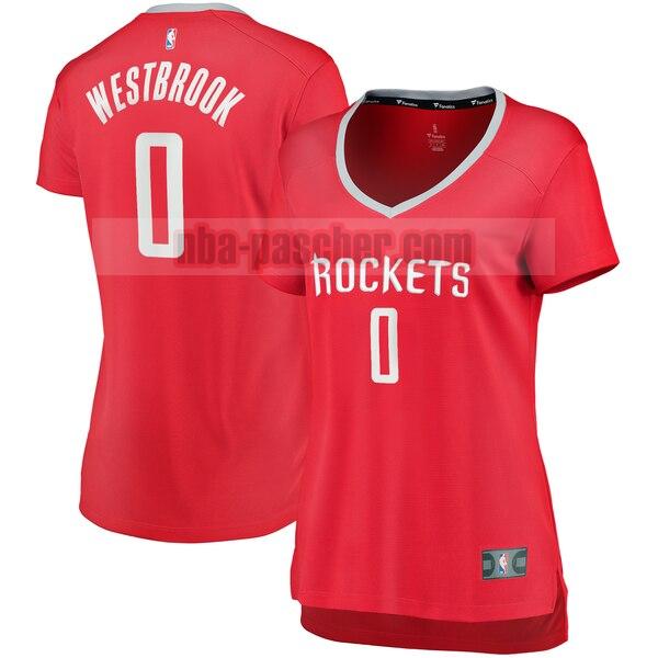 Maillot Houston Rockets Femme Russell Westbrook 0 icon edition Rouge