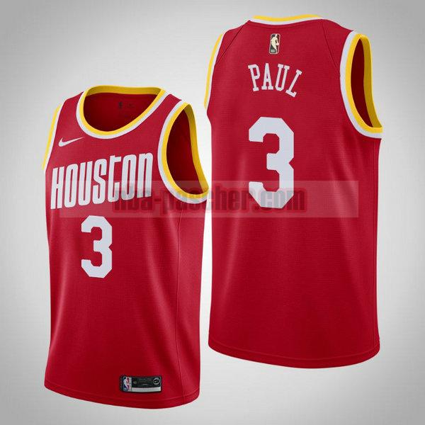 Maillot Houston Rockets Homme Chris Paul 3 2020-21 saison déclaration Rouge