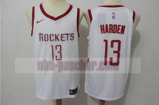 Maillot Houston Rockets Homme James Harden 13 Basketball Blanc