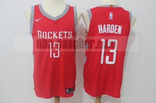 Maillot Houston Rockets Homme James Harden 13 Basketball Rouge