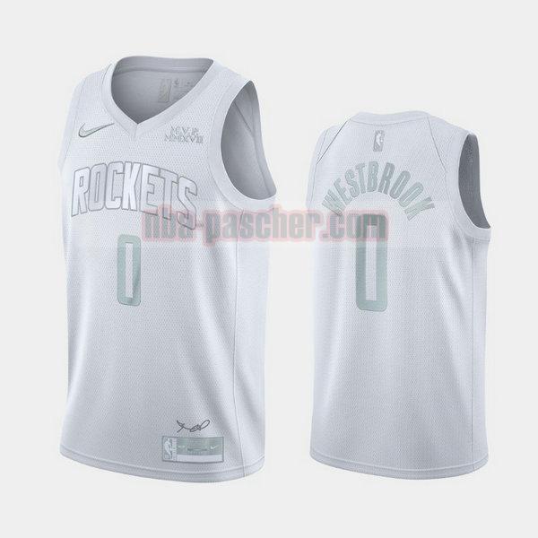 Maillot Houston Rockets Homme Russell Westbrook 0 MVP blanc