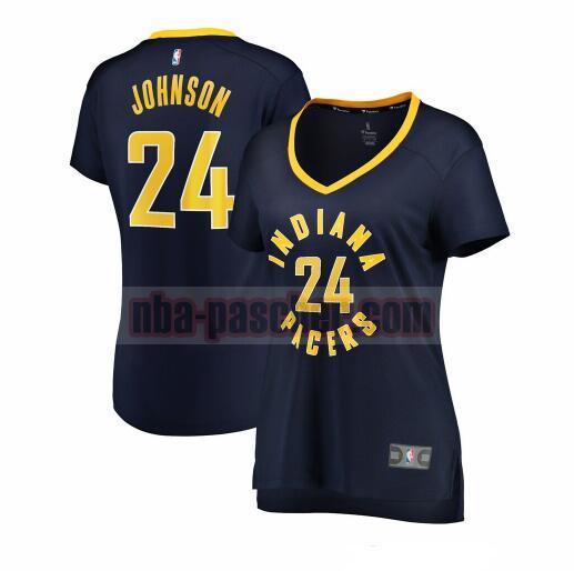 Maillot Indiana Pacers Femme Alize Johnson 24 icon edition Bleu marin