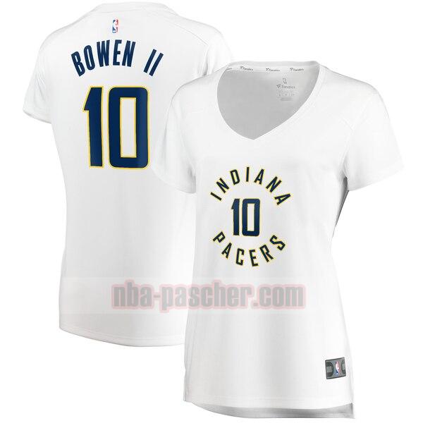 Maillot Indiana Pacers Femme Brian Bowen II 10 association edition Blanc